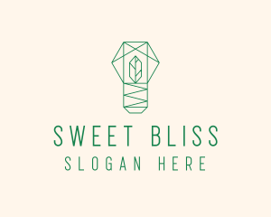 Geometric Leaf Garden logo design