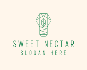 Geometric Leaf Garden logo design