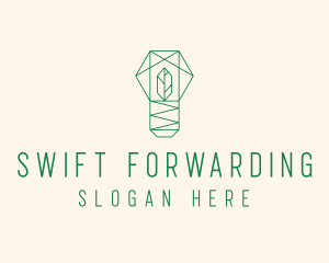 Geometric Leaf Garden logo design