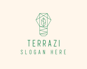 Geometric Leaf Garden logo design