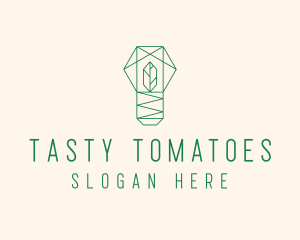 Geometric Leaf Garden logo design