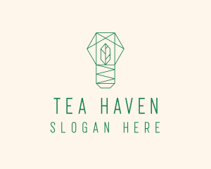 Geometric Leaf Garden logo design