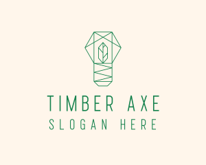 Geometric Leaf Garden logo design