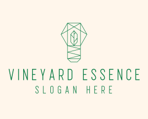 Geometric Leaf Garden logo design