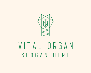 Geometric Leaf Garden logo design