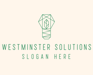 Geometric Leaf Garden logo design