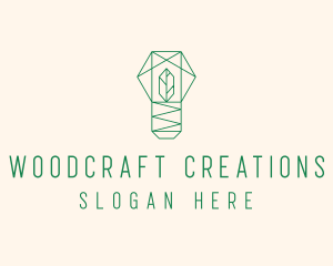 Geometric Leaf Garden logo design