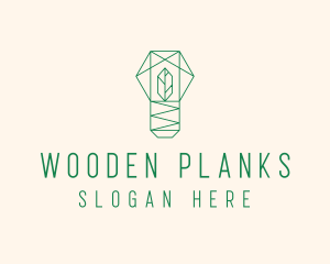 Geometric Leaf Garden logo design