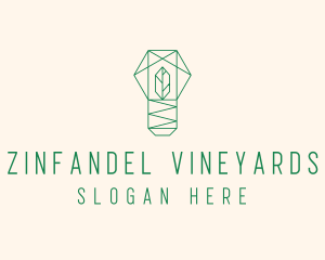 Geometric Leaf Garden logo design