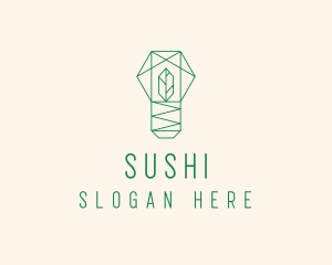 Geometric Leaf Garden logo design