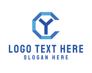 Blue And White - Blue Y logo design
