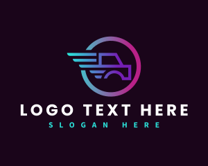 Forward - Shipping Truck Delivery logo design