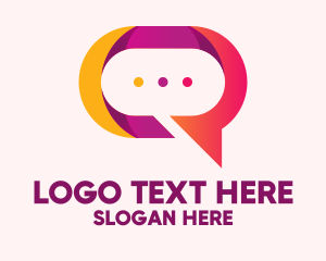Talking - Chat Bubble App logo design