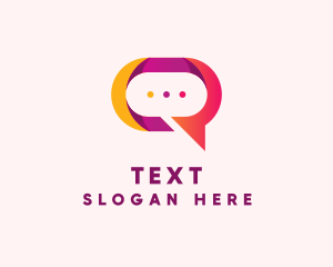 Chat Bubble App logo design