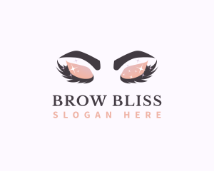 Beauty Sparkling Eyelash  logo design