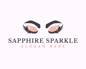 Beauty Sparkling Eyelash  logo design