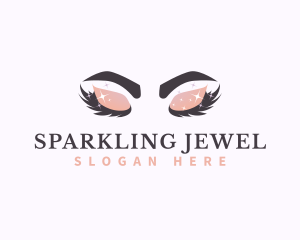 Beauty Sparkling Eyelash  logo design