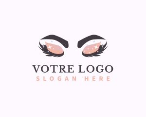 Girl - Beauty Sparkling Eyelash logo design