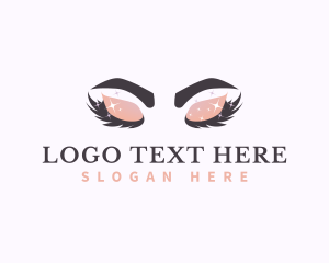 Makeup Artist - Beauty Sparkling Eyelash logo design