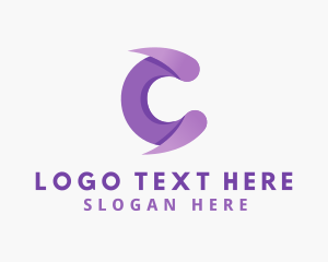 Lettermark - Purple Firm Letter C Company logo design