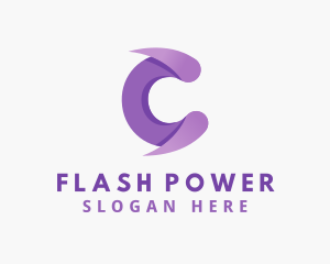 Purple Firm Letter C Company logo design