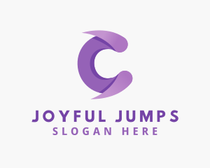 Purple Firm Letter C Company logo design