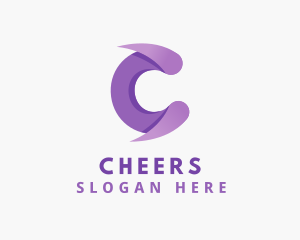 Purple Firm Letter C Company logo design