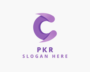 Purple Firm Letter C Company logo design