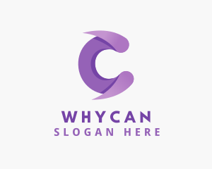 Initial - Purple Firm Letter C Company logo design