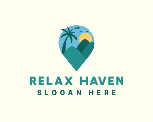 Leisure - Outdoor Tropical Mountain Destination logo design