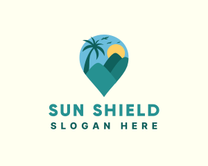 Outdoor Tropical Mountain Destination logo design