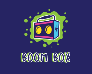 Splatter Boom Box logo design