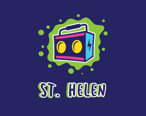 Splatter Boom Box logo design