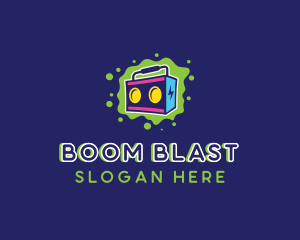 Splatter Boom Box logo design