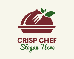 Fork Vegan Food Cloche logo design