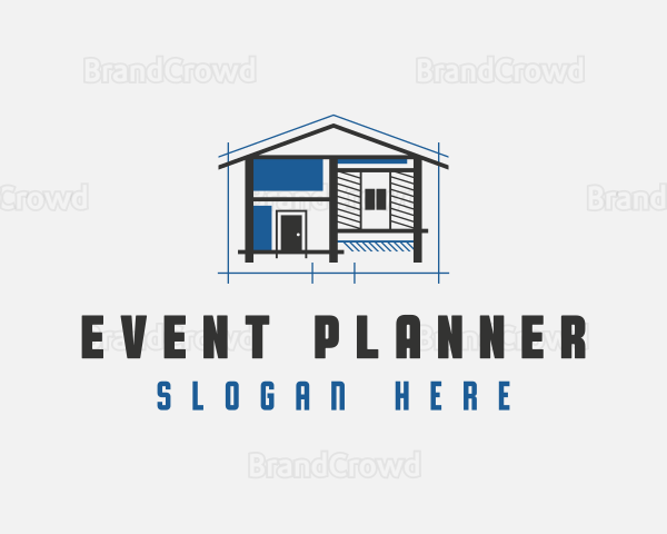 House Architect Blueprint Logo