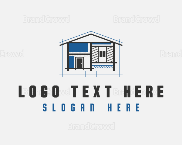 House Architect Blueprint Logo