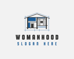 Architect - House Architect Blueprint logo design