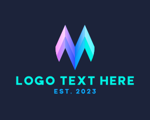 Lettermark - Professional Cool Gradient Letter M logo design