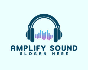 Sound Headset Equalizer logo design