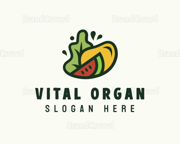 Vegan Grocery Fruit Logo