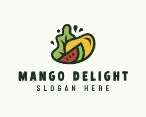 Vegan Grocery Fruit logo design