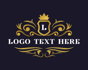 Vintage - Luxury Crown Shield logo design