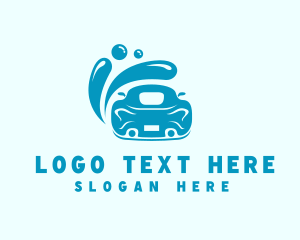 Car - Car Wash Cleaning Splash logo design