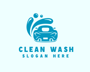 Car Wash Cleaning Splash logo design