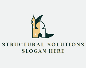 Mosque Islam Structure logo design