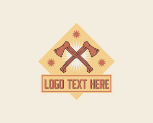 Woodworking - Woodworking Ax Tool logo design