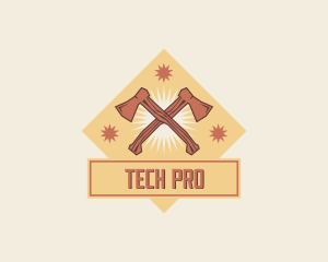 Tool - Woodworking Ax Tool logo design