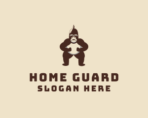 Gorilla Soldier Guard  logo design