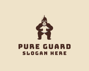 Gorilla Soldier Guard  logo design